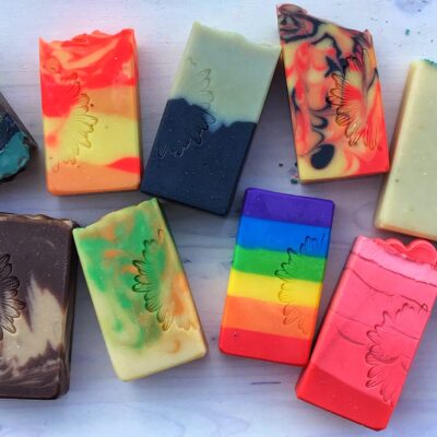variety of handmade soap